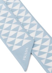 Prada triangle-logo twill scarf