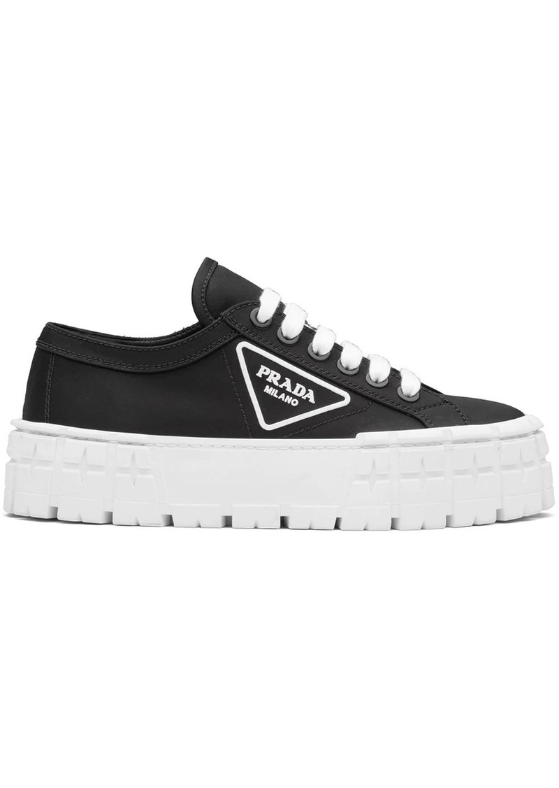 prada triangle logo plaque sneakers