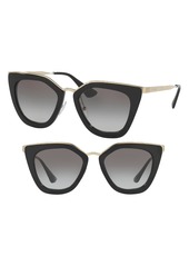 Prada 52mm Cat Eye Sunglasses in Black at Nordstrom