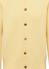 Prada triangle-logo wool-cashmere cardigan