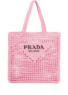 Prada woven tote bag