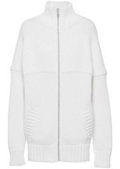 Prada zip-up cotton cardigan