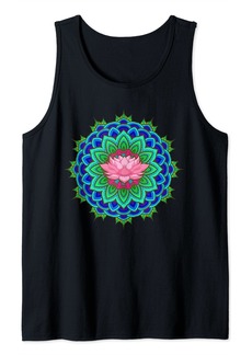 PrAna Fractal Geometry Spiritual Yoga Art Flower Lotus Mandala Tank Top