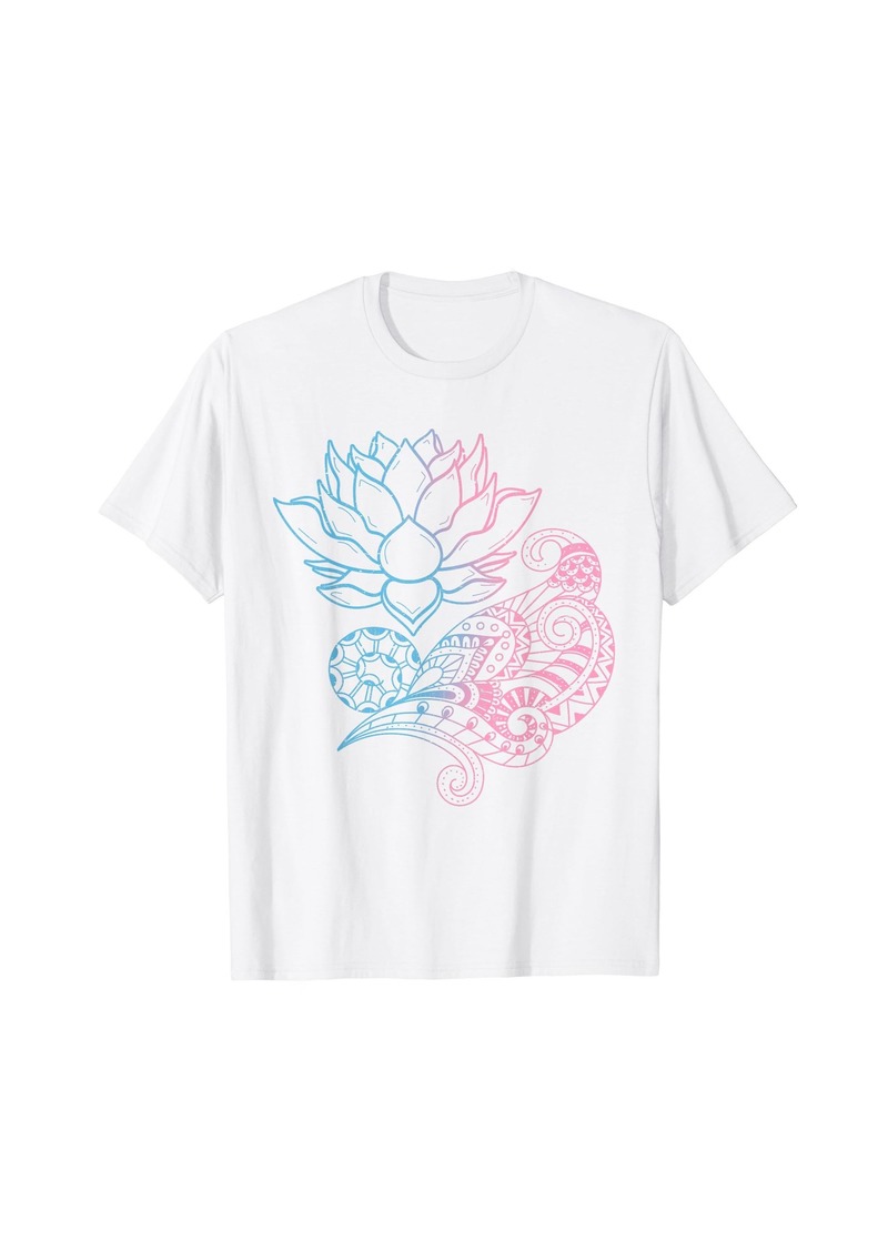 Mandala Lotus Flower Spiritual Prana Art Yoga Boho Lotus T-Shirt