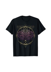 PrAna Pilates Yoga Fractal Geometry Spiritual Boho Lotus Flower T-Shirt