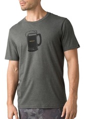 prAna Men's Beer Belly Journey Slim Fit Graphic Tee in Charcoal Heather at Nordstrom