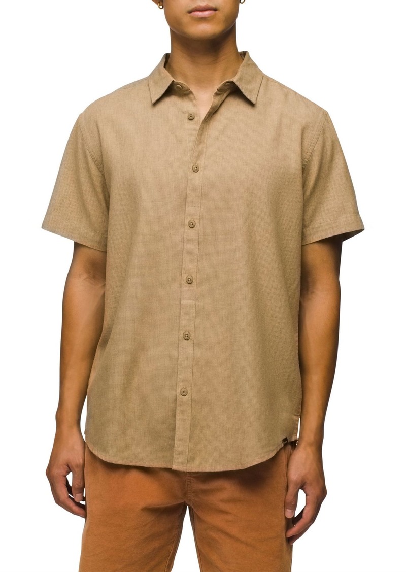 Prana Men's Lindores Shirt, Medium, Brown | Father's Day Gift Idea