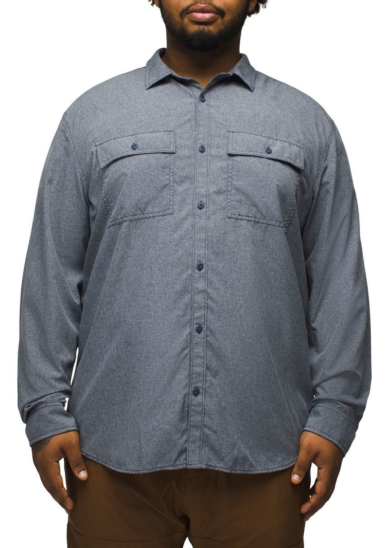 Prana Men's Lost Sol LS Shirt - Standard, Medium, Blue | Father's Day Gift Idea