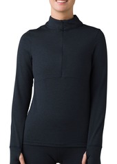 prAna Women's Ice Flow 1/2 Zip Sweatshirt, Small, Black