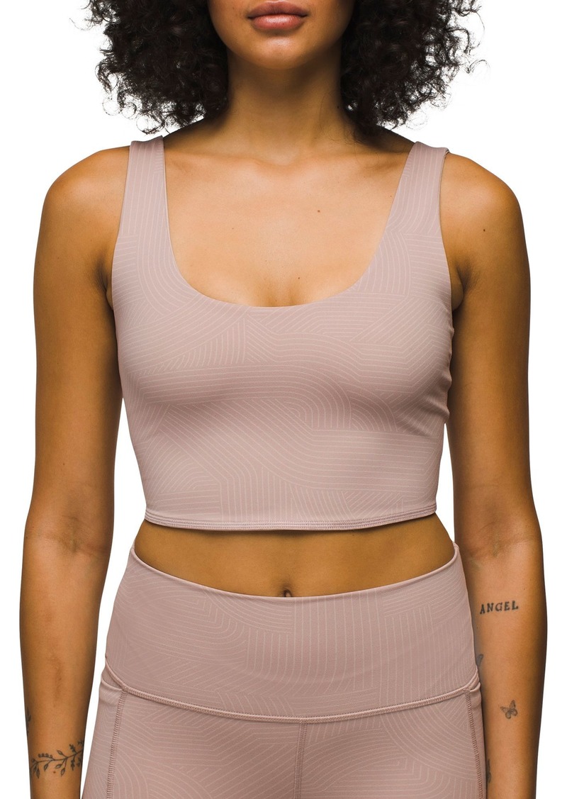 Prana Women's Luxara Reversible Crop Top, Small, Willow/Willow Linea