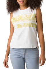 prAna PraAna Organic Cotton Graphic Tank in White Orchids at Nordstrom