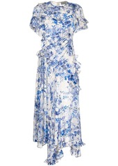 Preen floral-print ruched dress