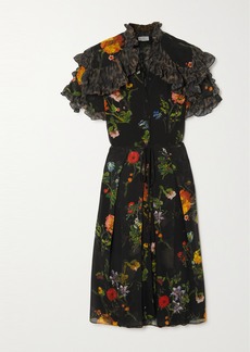 Preen Kathleen Ruffled Printed Recycled Georgette Dress