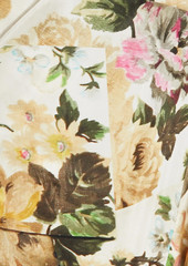 Preen By Thornton Bregazzi - Draped floral-print satin midi dress - Neutral - XS