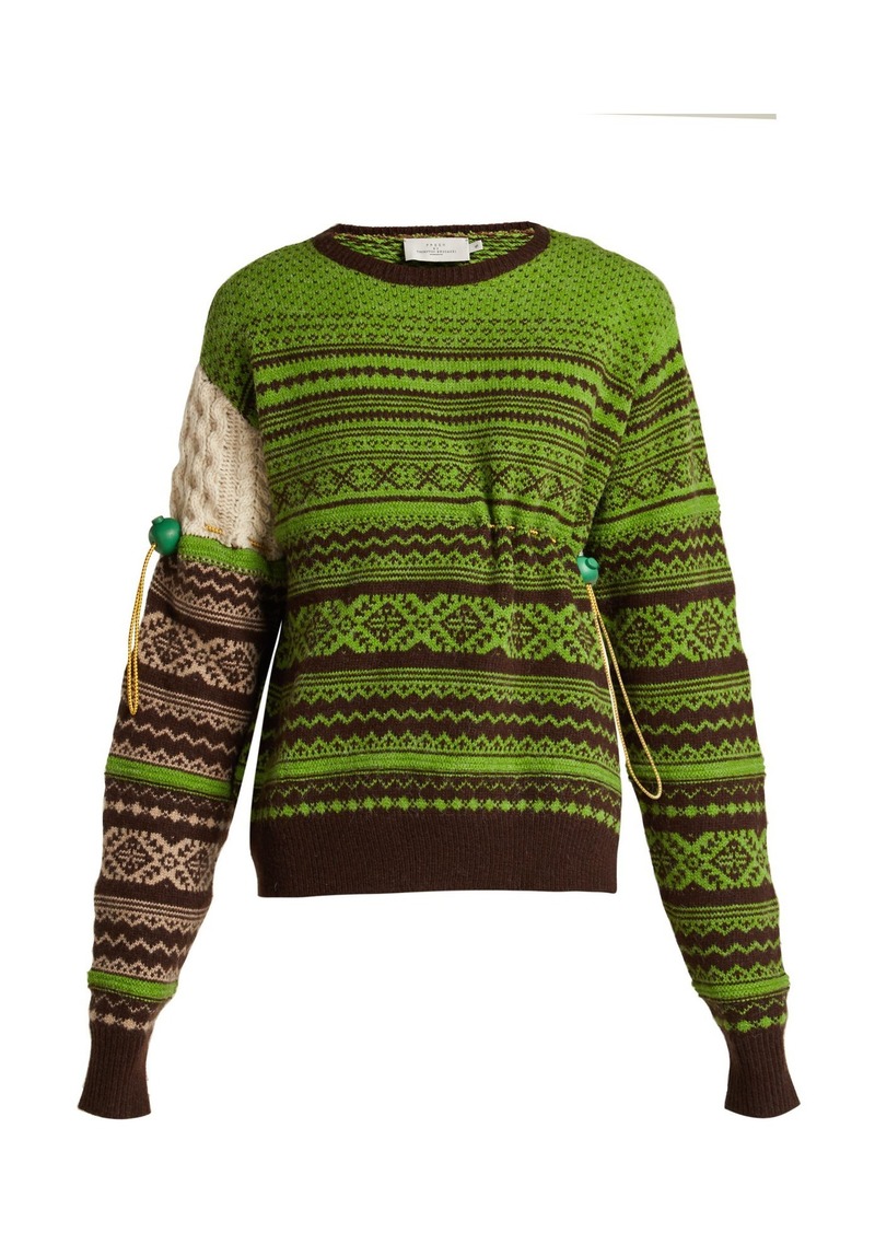 Preen By Thornton Bregazzi Moira Fair Isle-knit wool-blend sweater