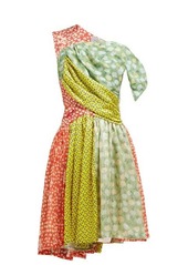 Preen By Thornton Bregazzi Monica multi-print asymmetric silk-blend dress