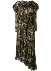 Preen Stephanie camouflage flared dress
