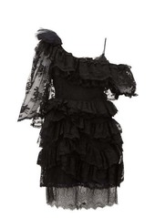 Preen By Thornton Bregazzi Valerie one-shoulder tiered lace dress