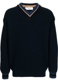 Pringle ribbed-knit V-neck jumper