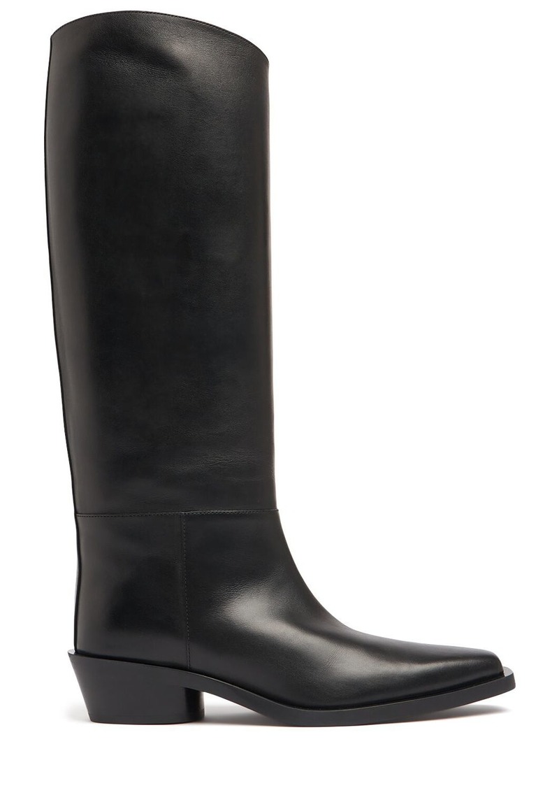 Proenza Schouler 30mm Bronco Leather Tall Boots