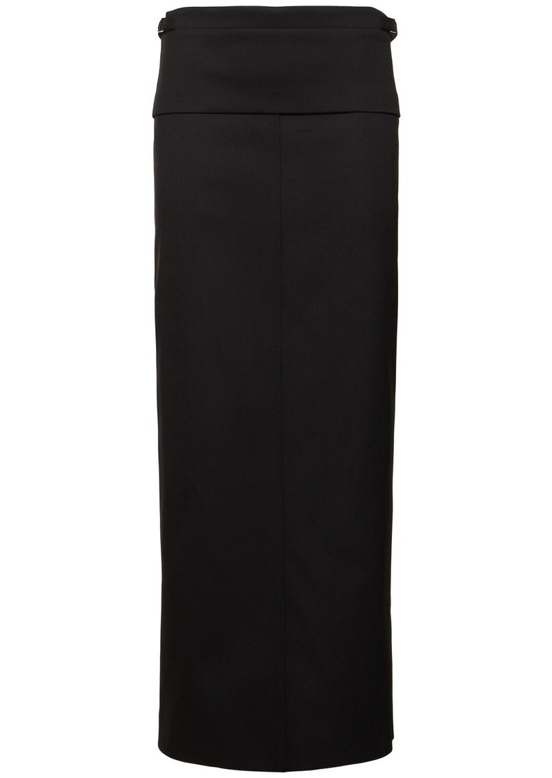 Proenza Schouler Adriana Wool Twill Suiting Long Skirt