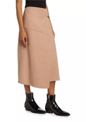 Proenza Schouler Aida Wrap Wool Midi-Skirt