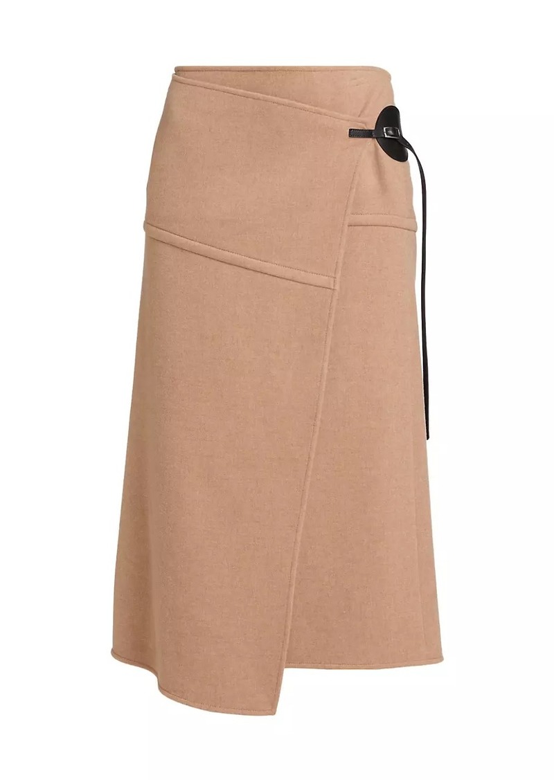 Proenza Schouler Aida Wrap Wool Midi-Skirt