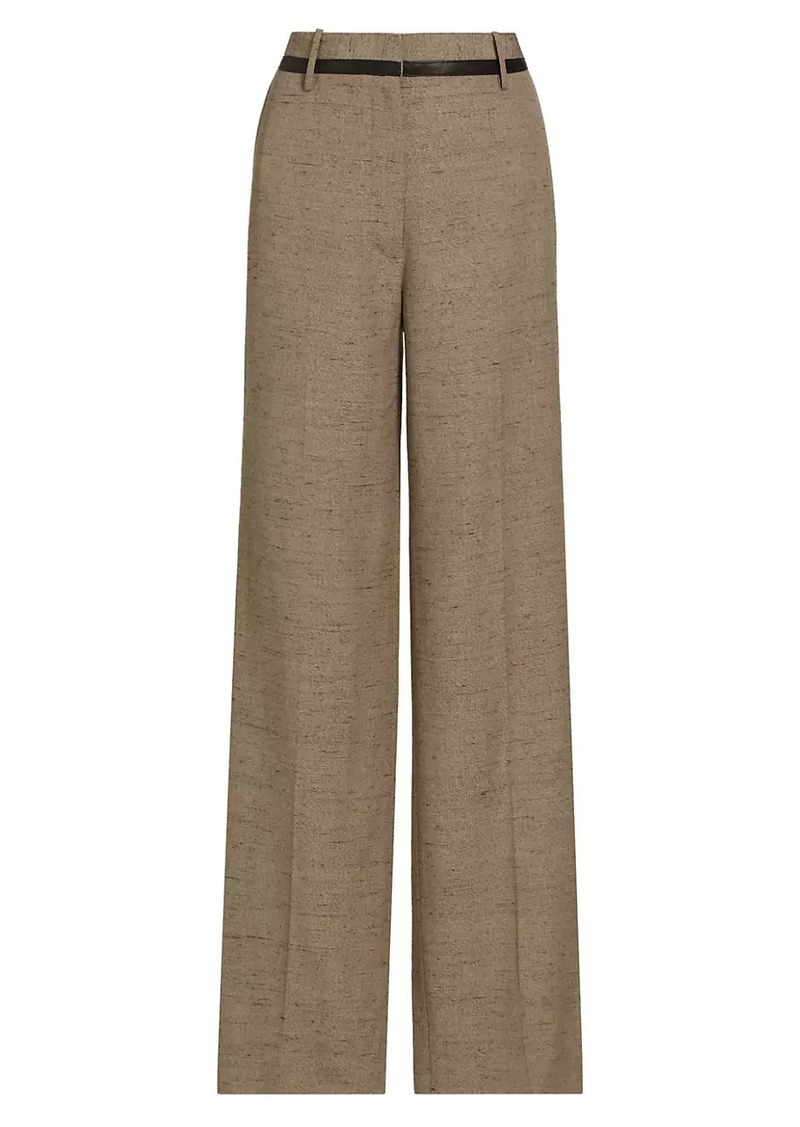 Proenza Schouler Aidan Melangé Straight-Leg Pants