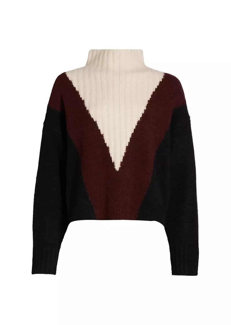 Proenza Schouler Alma Graphic Instrasia-Knit Sweater