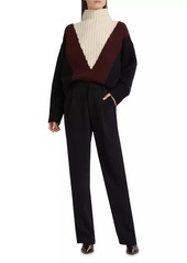 Proenza Schouler Alma Graphic Instrasia-Knit Sweater