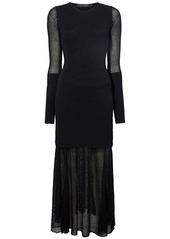 Proenza Schouler Anita Sheer Mesh Knit Long Dress