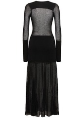 Proenza Schouler Anita Sheer Mesh Knit Long Dress