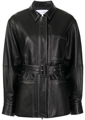 Proenza Schouler belted leather jacket