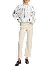 Proenza Schouler Blake Tie-Dye Stripe Sweatshirt