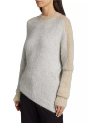 Proenza Schouler Brushed Mohair Colorblock Sweater