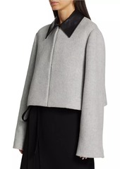 Proenza Schouler Brushed Wool-Blend Cropped Jacket