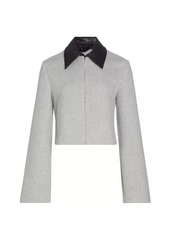 Proenza Schouler Brushed Wool-Blend Cropped Jacket