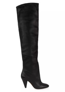 Proenza Schouler Cone 85MM Leather Over-the-Knee Boots