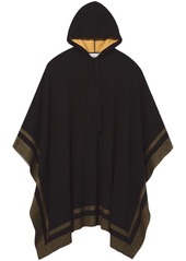 Proenza Schouler contrasting-border hooded poncho