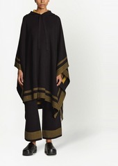 Proenza Schouler contrasting-border hooded poncho