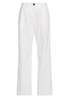 Proenza Schouler Crinkle Cotton-Blend Wide-Leg Pants