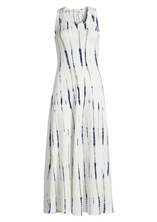 Proenza Schouler Davi Tie-Dye Striped Maxi Dress