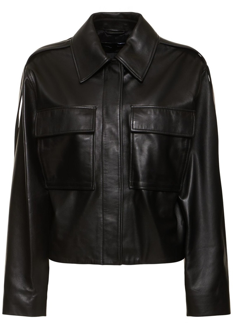 Proenza Schouler Dylan Glossy Leather Jacket