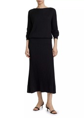 Proenza Schouler Eden Merino Wool-Blend Pleated Midi-Dress