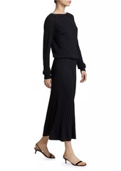 Proenza Schouler Eden Merino Wool-Blend Pleated Midi-Dress