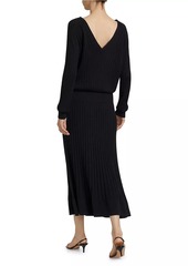 Proenza Schouler Eden Merino Wool-Blend Pleated Midi-Dress