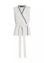 Proenza Schouler Elliot Twill Wrap Top