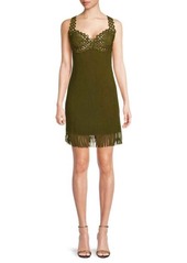 Proenza Schouler Embroidered Trim Knit Mini Dress