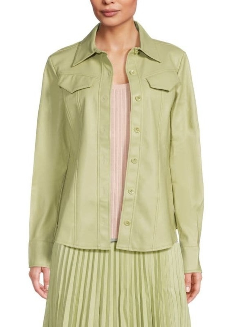 Proenza Schouler Faux Leather Shirt Jacket