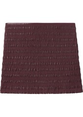 Proenza Schouler faux-leather smocked mini skirt